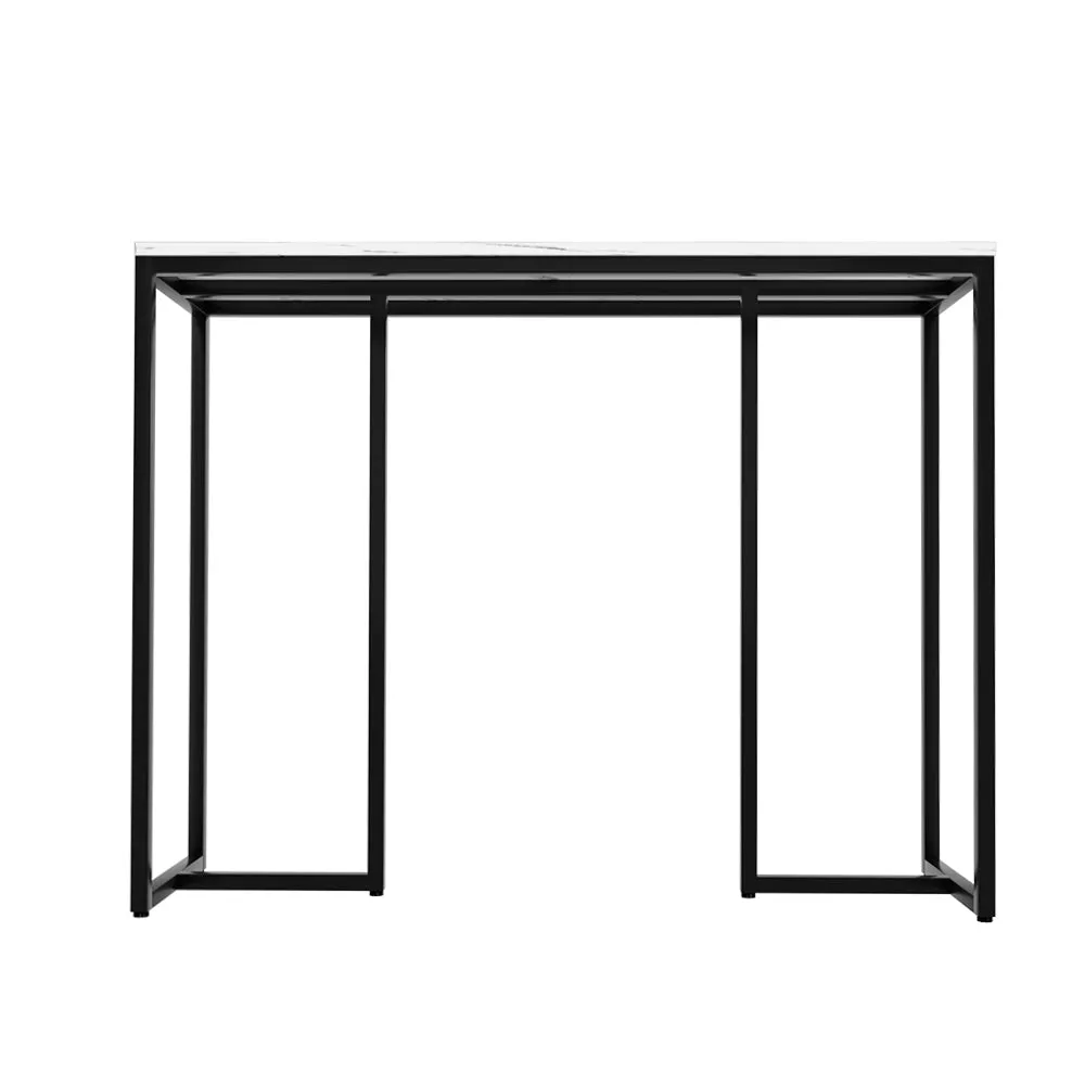 Marble Finish Console Table with Metal Frame - Artiss Frenisha