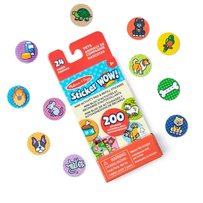 Melissa & Doug® Sticker WOW!® Mini Activity Pad & Refill Stickers - Pets (200  Stickers, Stamper Not Included) (Copy)