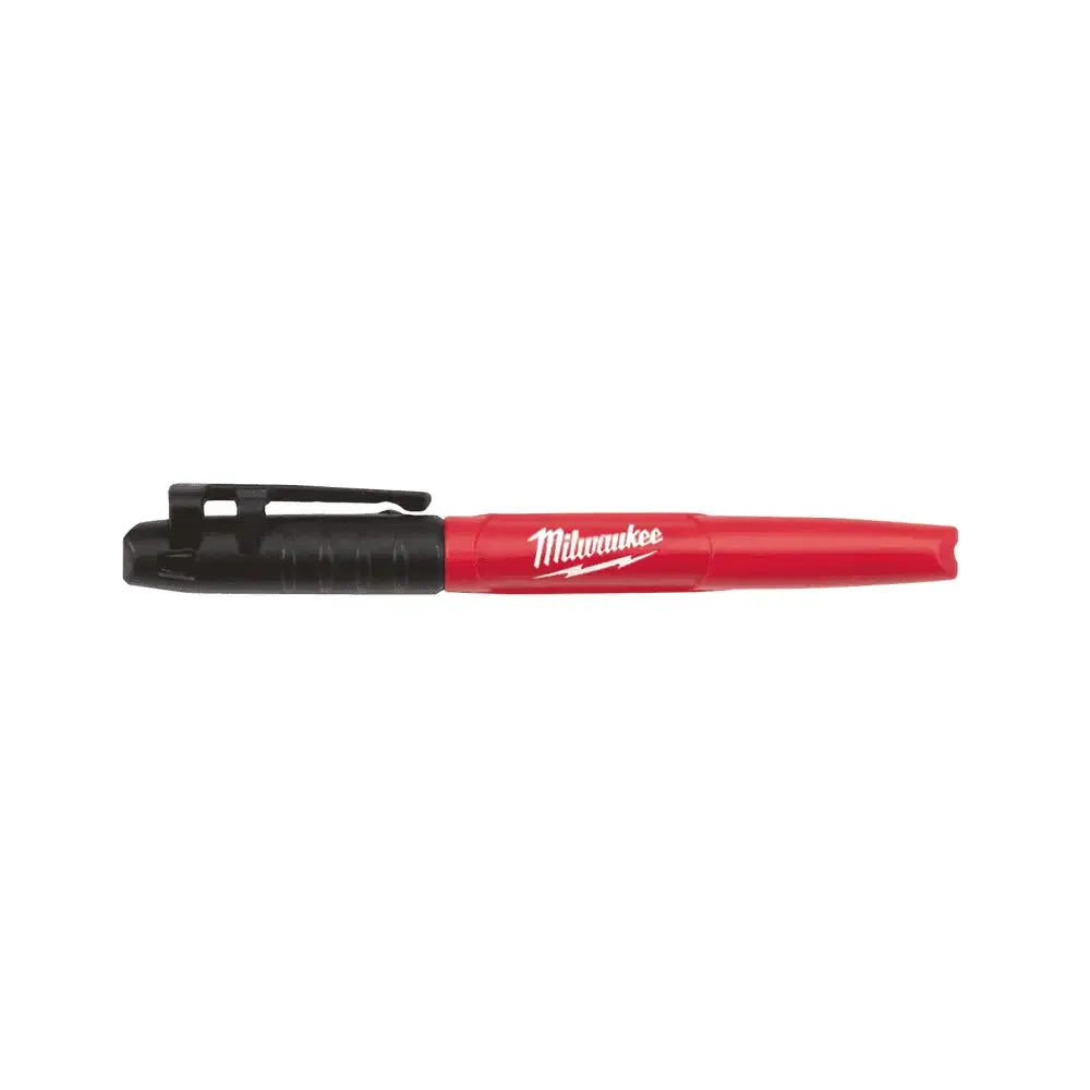 Milwaukee INKZALL Black Fine Point Marker, (Single Marker)