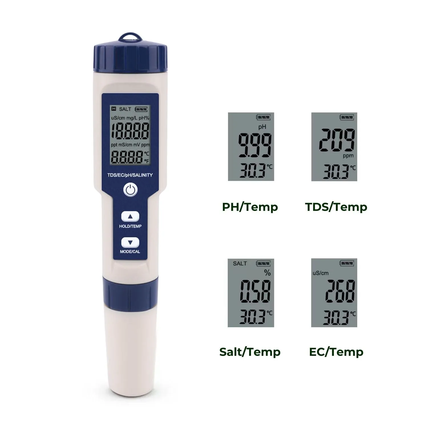 Multi-Function Digital Water Quality Test Meter, 5-in-1, NOVEDEN