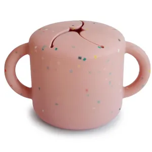 Mushie Silicone Snack Cup - Powder Pink Confetti