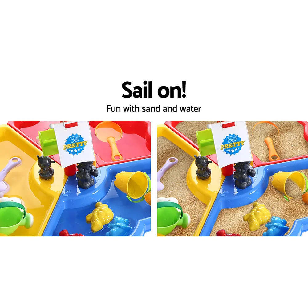 Non-Toxic Sand and Water Play Table Set for Kids - Keezi