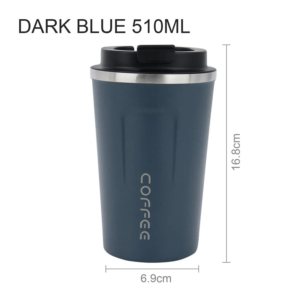 Portable Coffee Thermos Mug with Lock