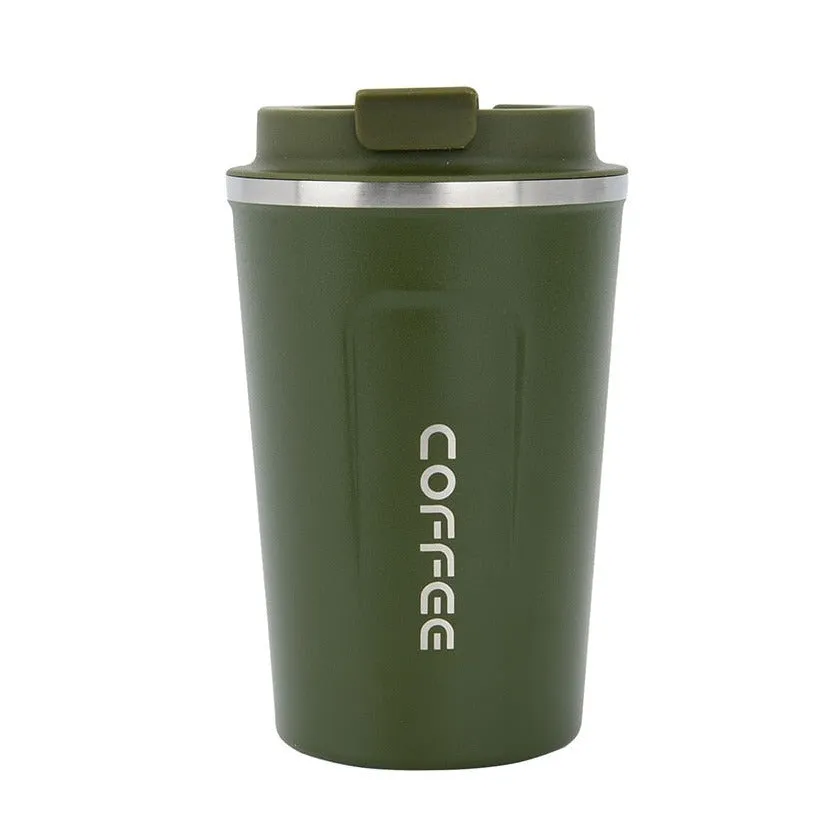 Portable Coffee Thermos Mug with Lock