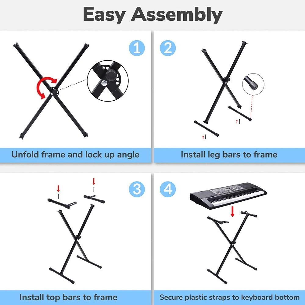 Portable Keyboard Stand X-Style Adjust Width & Height