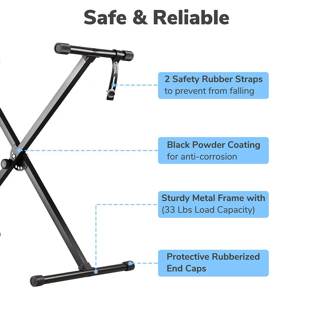 Portable Keyboard Stand X-Style Adjust Width & Height