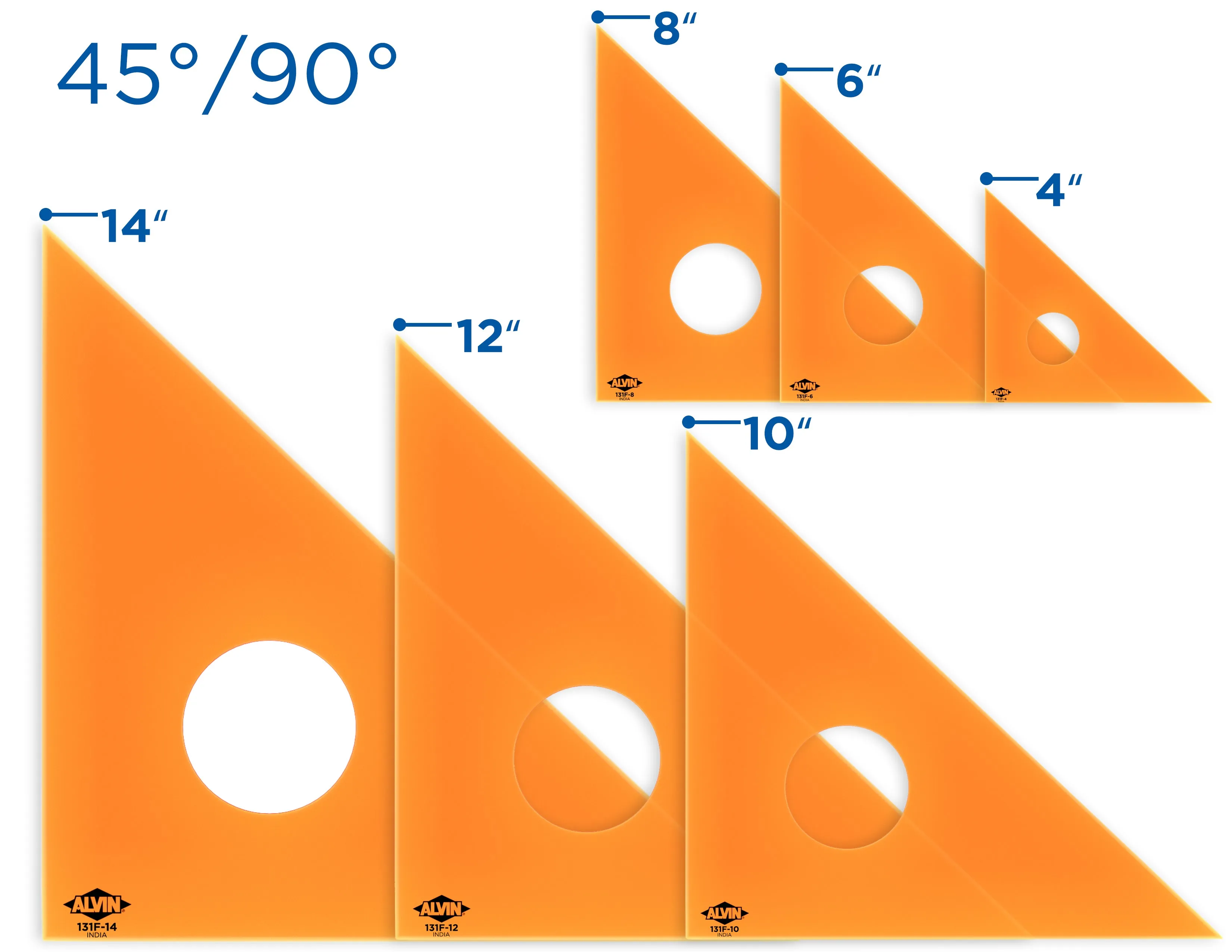 Professional Drafting Triangle (Fluorescent) 30/60 45/90