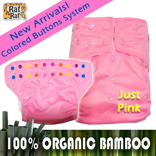 Raf Raf Bamboo Cloth Diaper - Single Pack (Many Colours Available)