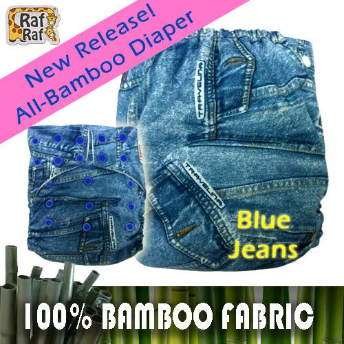 Raf Raf Bamboo Cloth Diaper - Single Pack (Many Colours Available)