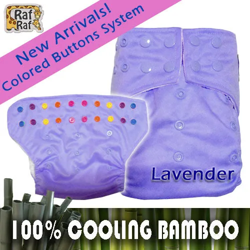 Raf Raf Bamboo Cloth Diaper - Single Pack (Many Colours Available)