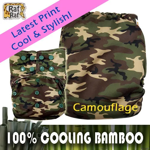 Raf Raf Bamboo Cloth Diaper - Single Pack (Many Colours Available)