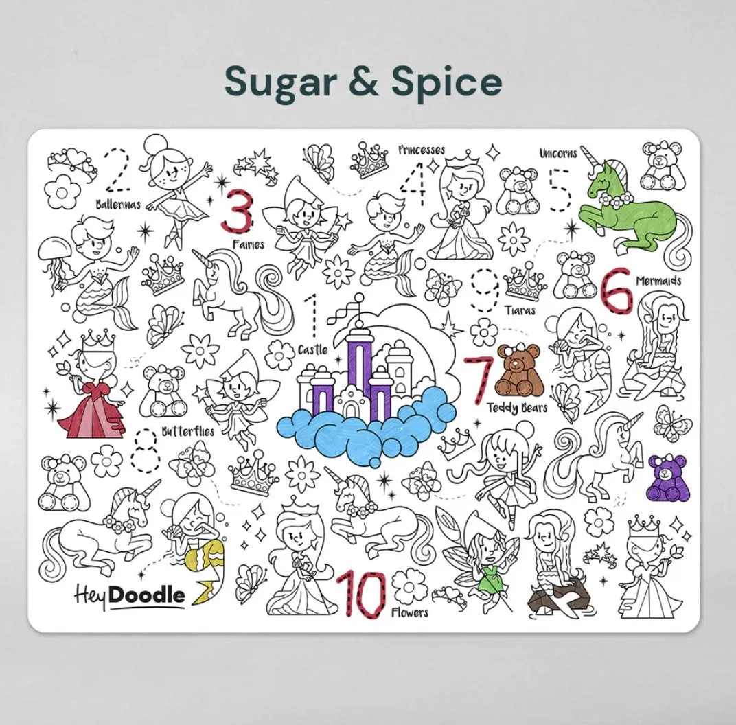 Sugar & Spice - Hey Doodle Classic Reusable Silicone Drawing Mat