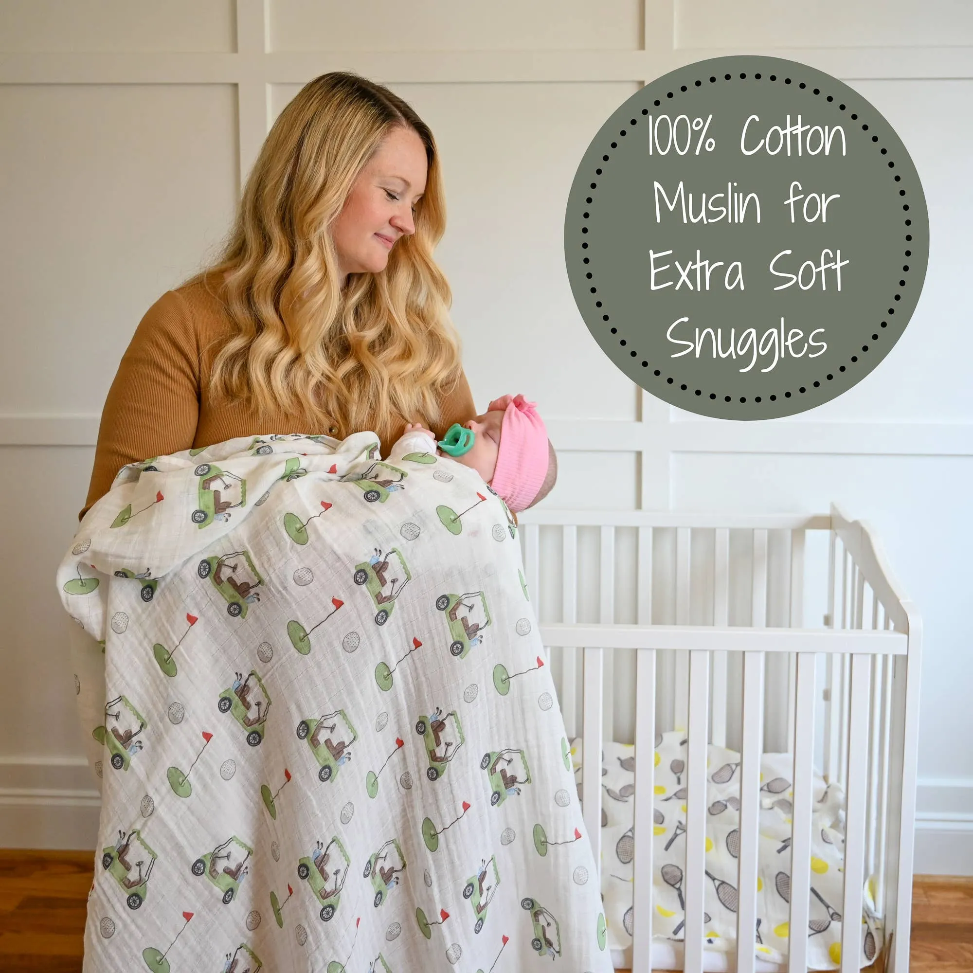 Tee Time Baby Swaddle Blanket