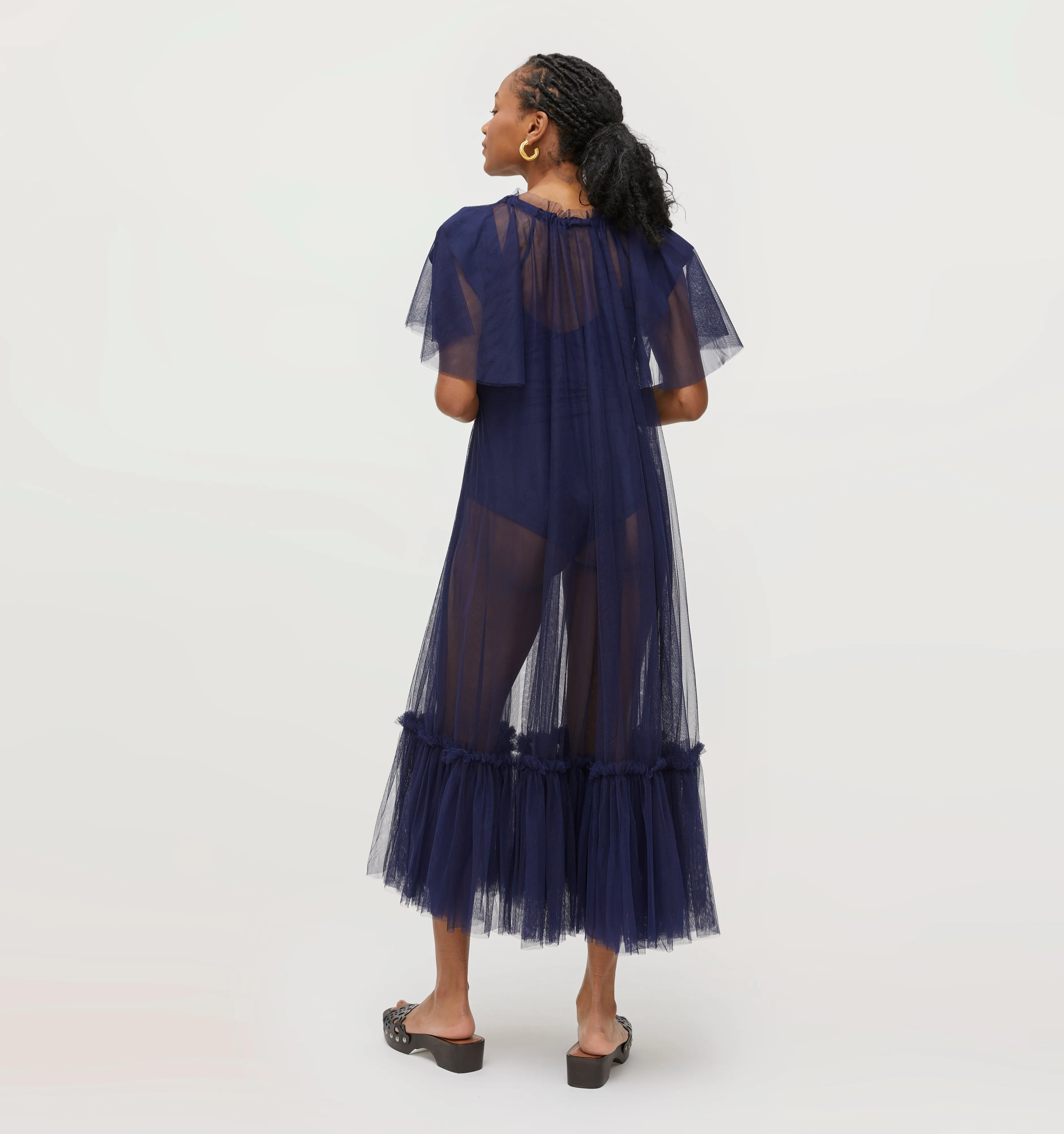 The Tulle Coco Duster - Navy Tulle