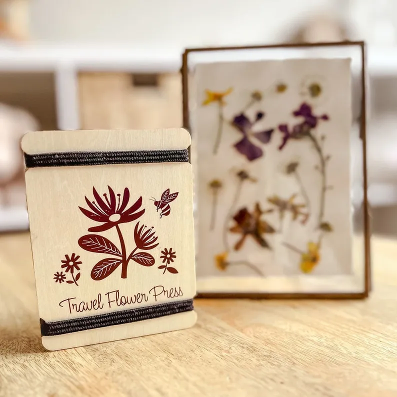 Travel Wooden Flower Press Gift