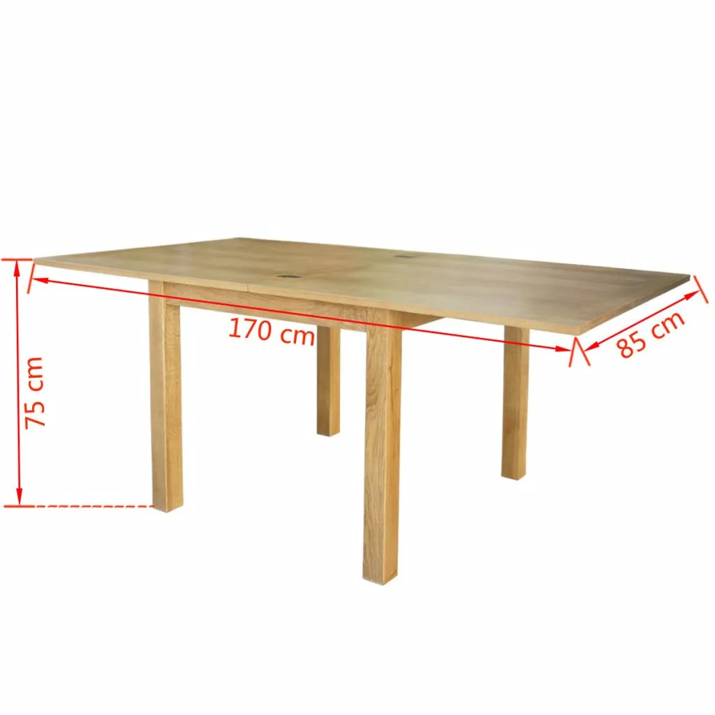 vidaXL Extendable Table Oak 170x85x75 cm